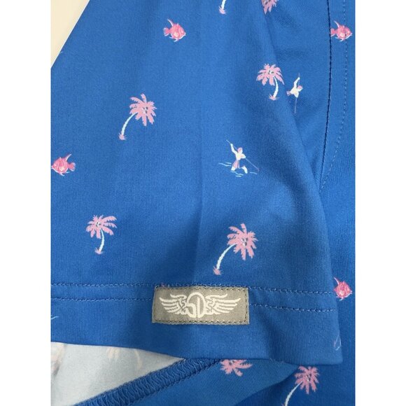 Straight Down Golf Mens Polo Shirt Sz Large Ritz Carlton Laguna Niguel Tropical - Picture 6 of 13